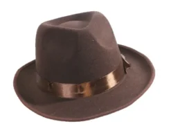 Deluxe Brown Fedora Hat Costume Accessory
