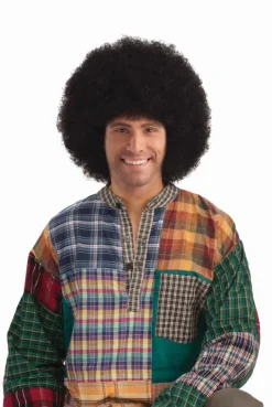 Deluxe Halloween Afro Wig Black