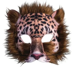 Deluxe Leopard Face Mask Costume Accessory