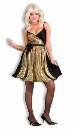 Disco Woman Costumes Gold Disco Woman