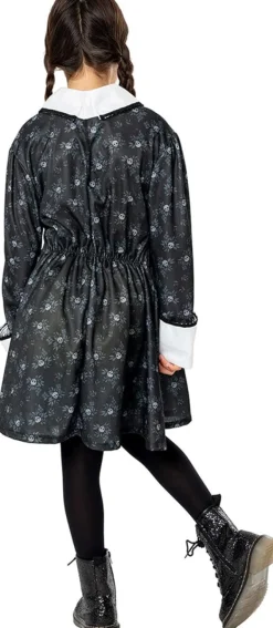 Girls Addams Family Wednesday Addams Dress Costume
