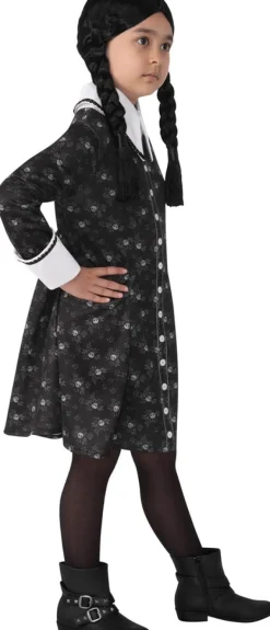Girls Addams Family Wednesday Addams Dress Costume