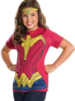 Girls Batman v Superman Dawn of Justice Wonder Woman Top and Tiara Costume
