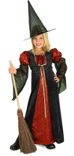 Girls Glitter Witch Costume