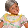 Girls Old Lady Bun Costume Wig