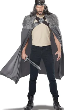 Gray Medieval Viking Dragon Master Cape Costume Accessory