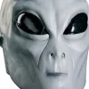 Grey Alien Latex Costume Mask
