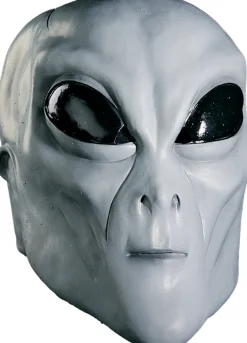 Grey Alien Latex Costume Mask