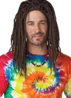 Jamaican Island Dreads Brown Costume Wig