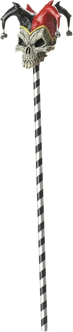 Jester Skull Cane Costume Prop Accessory
