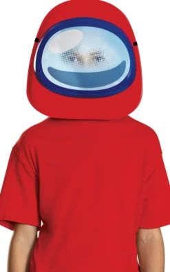 Kids Among Us Red Impostor Costume Mask