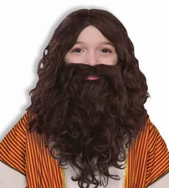 Kids Biblical Beard & Wig Set