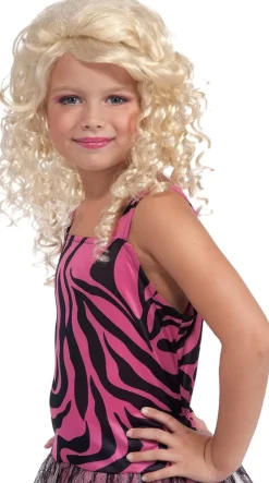 Kids Blonde 80's Pop Star Wig