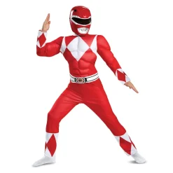 Kids Mighty Morphin Power Rangers Red Ranger Muscle Costume