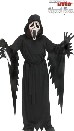 Kids Scream Blood Splatter Ghost Face Costume