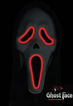 Kids Scream Electroluminescence Ghost Face Costume