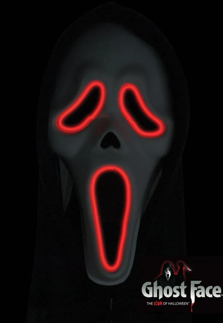 Kids Scream Electroluminescence Ghost Face Costume