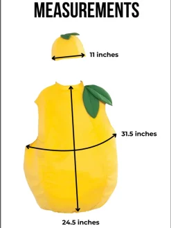 Kids Unisex Zesty Lemon Costume