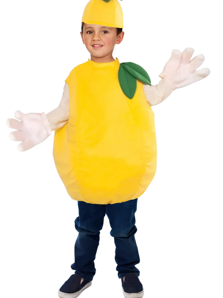 Kids Unisex Zesty Lemon Costume