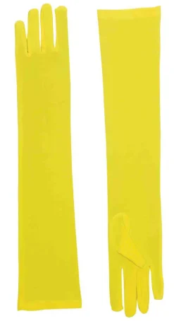 Long Yellow Halloween Costumes Gloves