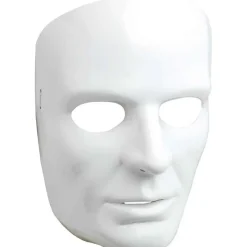 Male White Full Face Costume Mask
