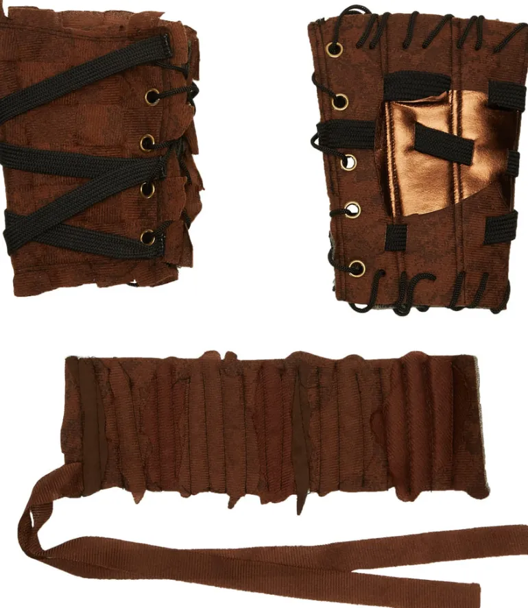 Medieval Guard Arm Band and Wrist Guard Costume Accessory Set