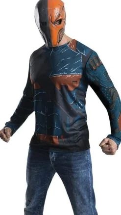 Mens DC Comics Deathstroke Costume Top & Mask