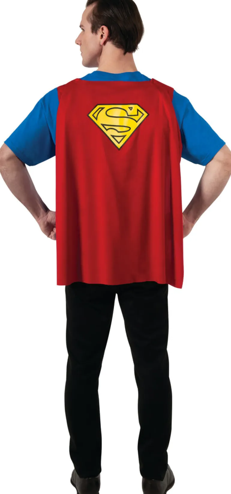 Mens DC Universe Superman Costume Shirt with Cape