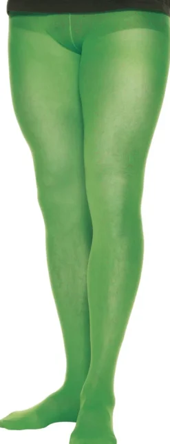 Mens Green Costume Leggings Tights Stockings