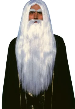 Merlin the Wizard Costume Wig and Beard Set