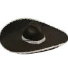 Mexican Mariachi Black and Silver Sombrero Hat