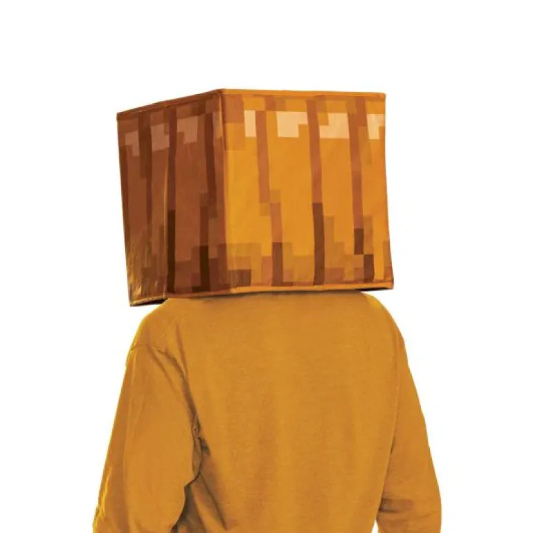 Minecraft Jack O'Lantern Block Head Headpiece Costume Mask
