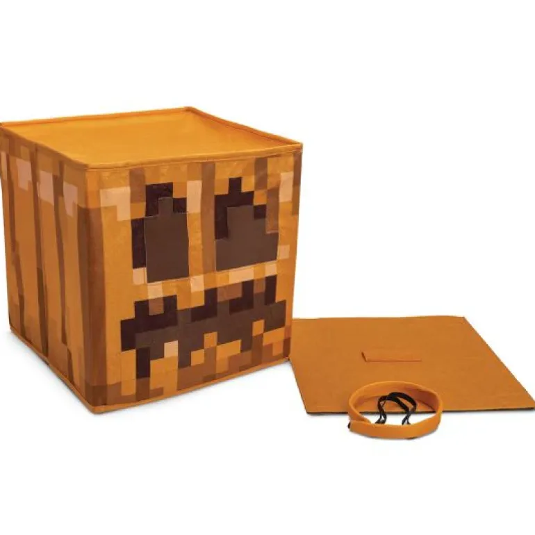 Minecraft Jack O'Lantern Block Head Headpiece Costume Mask