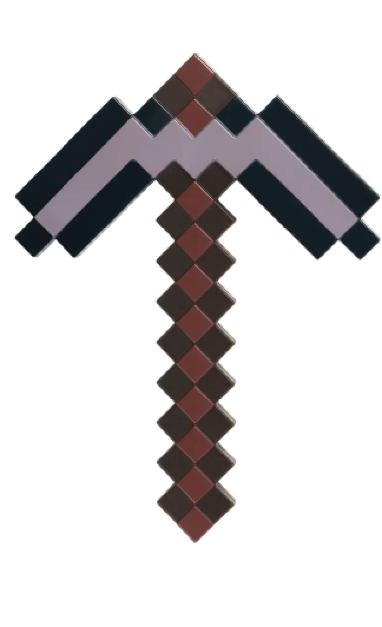 Minecraft Netherite Pickaxe Costume Prop Accessory