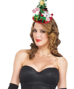 Mini Christmas Tree with Snowman and Presents Headband Costume Accessory