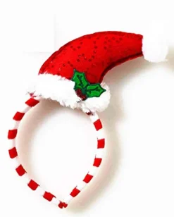 Mini Santa Hat with Mistletoe Headband Costume Accessory