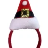 Mini Santa Hat With Pom Poms Headband Costume Accessory