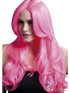 Neon Pink Khloe Fever Costume Wig