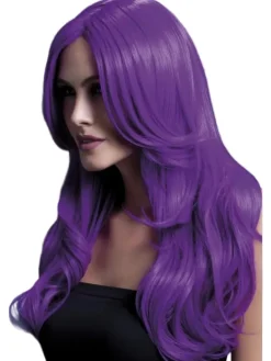Neon Purple Khloe Fever Costume Wig