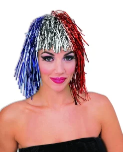 Patriotic Tinsel Costume Wig
