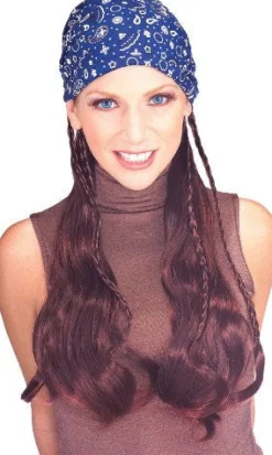 Pirate Wig with Bandanna - Various Colors