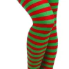 Red and Green Christmas Striped Tights