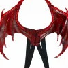 Red Medieval Fantasy Dragon Wings Costume Accessory