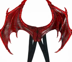 Red Medieval Fantasy Dragon Wings Costume Accessory