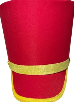 Red Toy Soldier Drummer or Marching Band Hat Costume Accessory