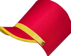Red Toy Soldier Drummer or Marching Band Hat Costume Accessory
