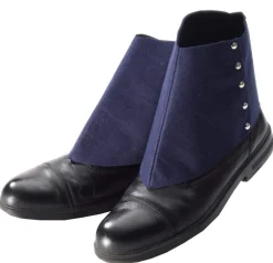 Roaring 20's Navy Blue Spats Costume Accessory
