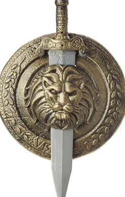Roman Gladiator Combat Shield and Sword Costume Prop Weapon Set