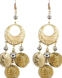 Roman or Greek Coin Earrings Costume Jewelry