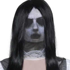 Scary Creepy Ghost Mask with Wig